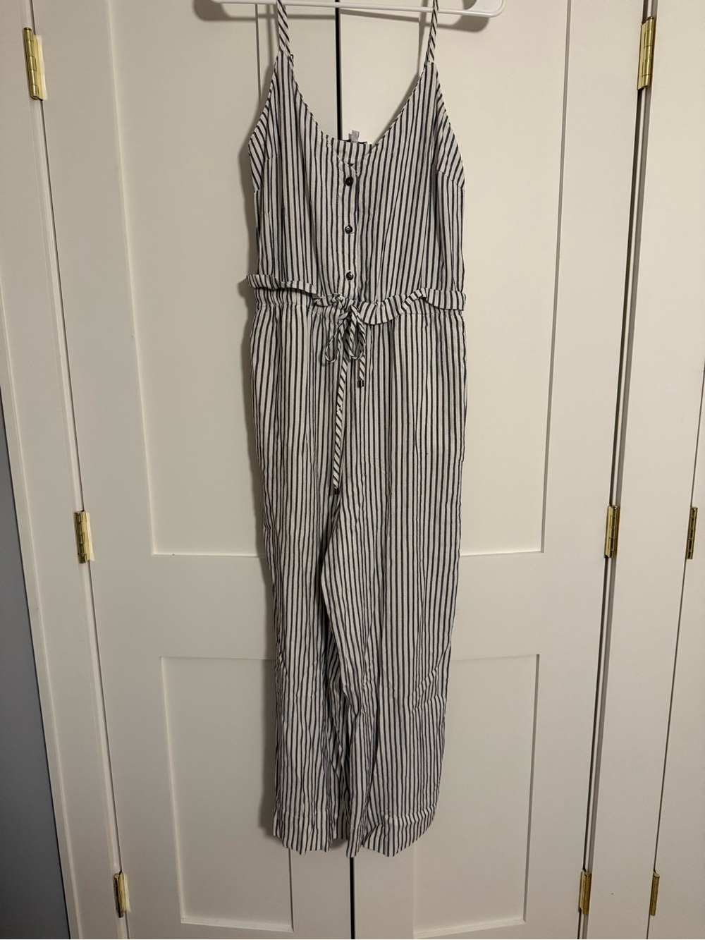 Splendid Blue and White Striped Jumpsuit